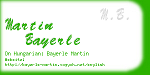 martin bayerle business card